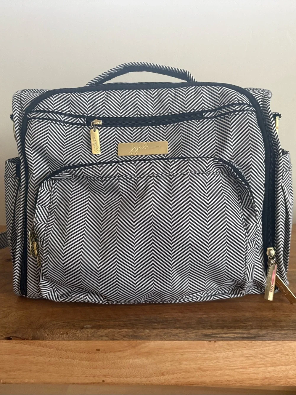 JuJuBe BFF Diaper Bag Backpack Herringbone